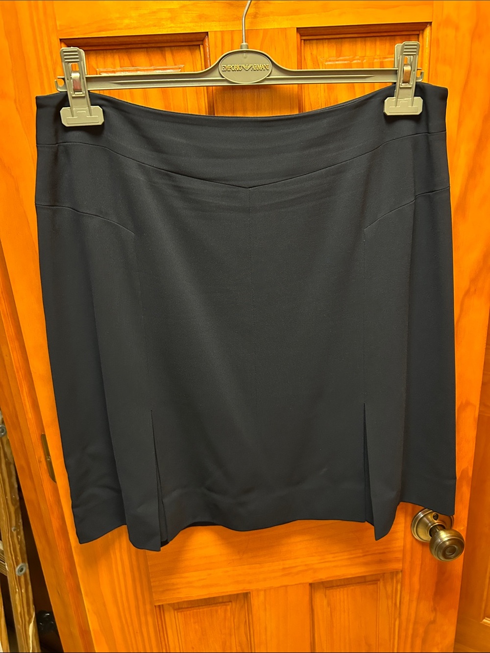 Jones New York Black Pencil Skirt with Front Slits